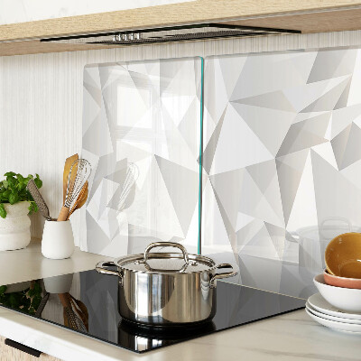 Schneidebrett Glas mit Motiv aus geometrischen Formen