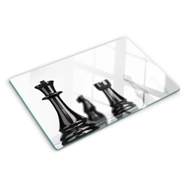 Schneidebrett mit Schachmotiv mit König- und Turm-Design