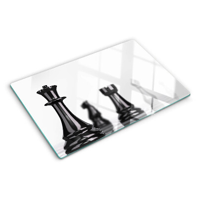 Schneidebrett mit Schachmotiv mit König- und Turm-Design