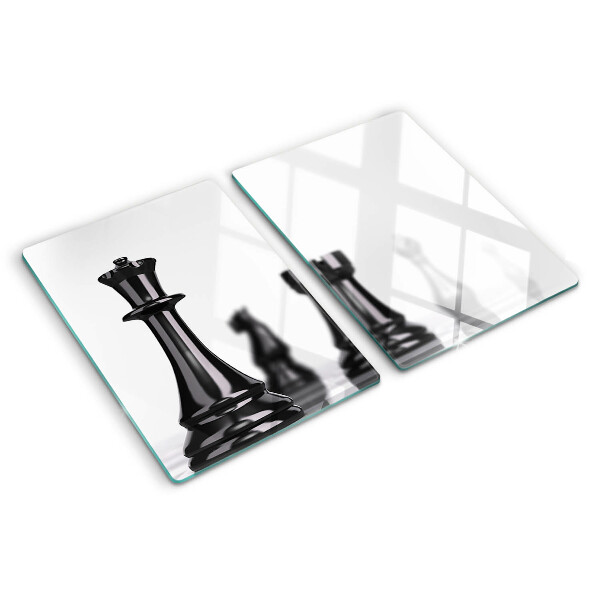 Schneidebrett mit Schachmotiv mit König- und Turm-Design