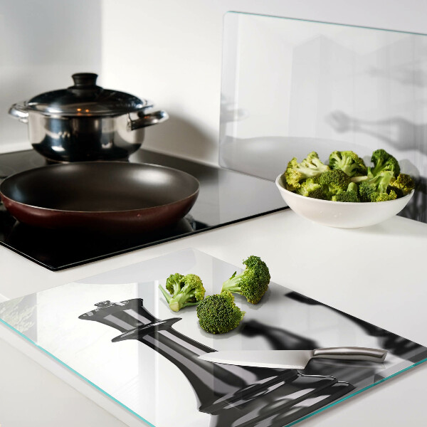 Schneidebrett Schach, König und Turm