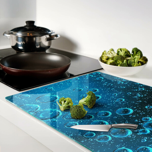 Schneidebrett Glas mit blasenbildiger Wasseroptik