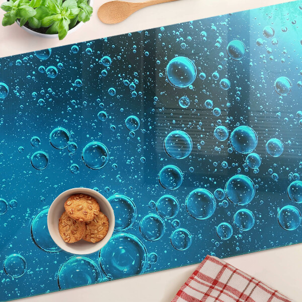 Schneidebrett Glas mit blasenbildiger Wasseroptik