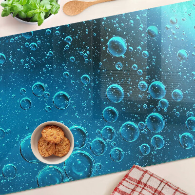 Schneidebrett Glas mit blasenbildiger Wasseroptik