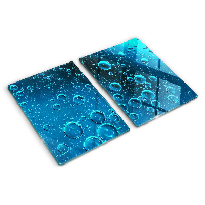 Schneidebrett Glas mit blasenbildiger Wasseroptik