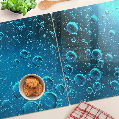 Schneidebrett Glas mit blasenbildiger Wasseroptik