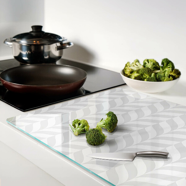 Glas schneidebrett Blätter mit wellenförmigen Mustern