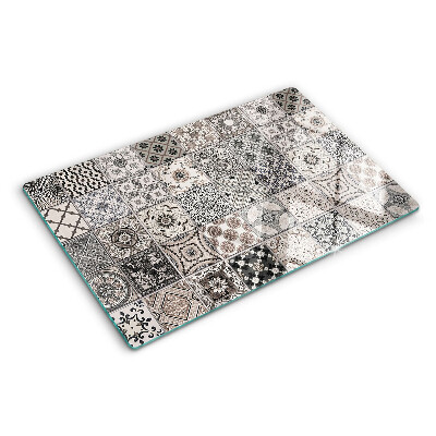 Schneidebrett Fliesenmuster in Grautönen