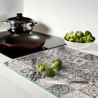 Schneidebrett Fliesenmuster in Grautönen