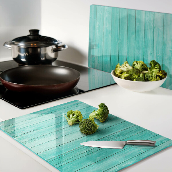 Schneidebrett Glas in türkisfarbener Optik passend für Dielen