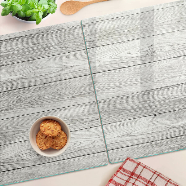 Schneidebrett aus Holz in Grautönen