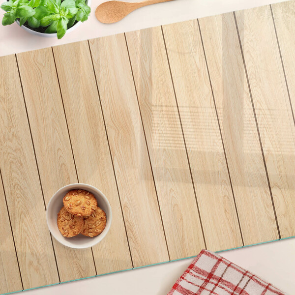 Schneidebrett glas Hellfarbenes Holzbrett