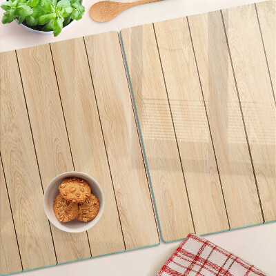 Schneidebrett glas Hellfarbenes Holzbrett