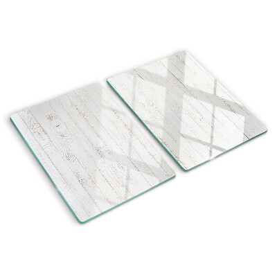 Schneidebrett glas Weiße Holzbretter