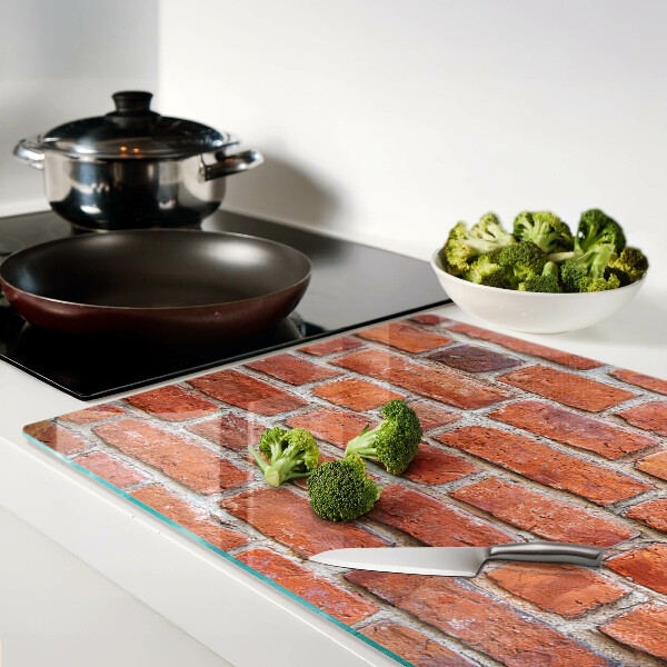 Schneidebrett glas Ziegelmauer