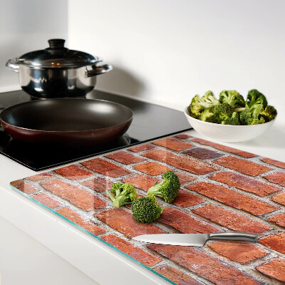 Schneidebrett glas Ziegelmauer