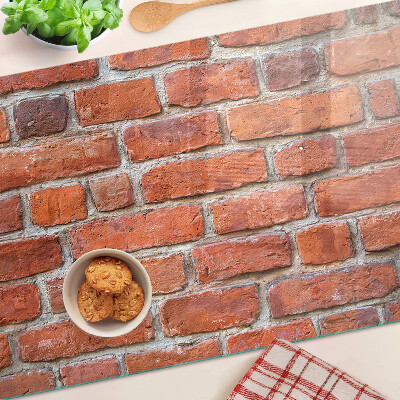 Schneidebrett glas Ziegelmauer