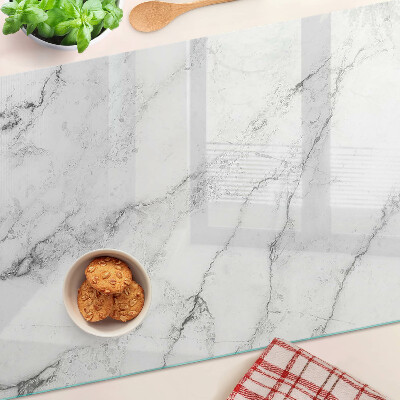 Glas-Schneidebrett mit Marmormuster