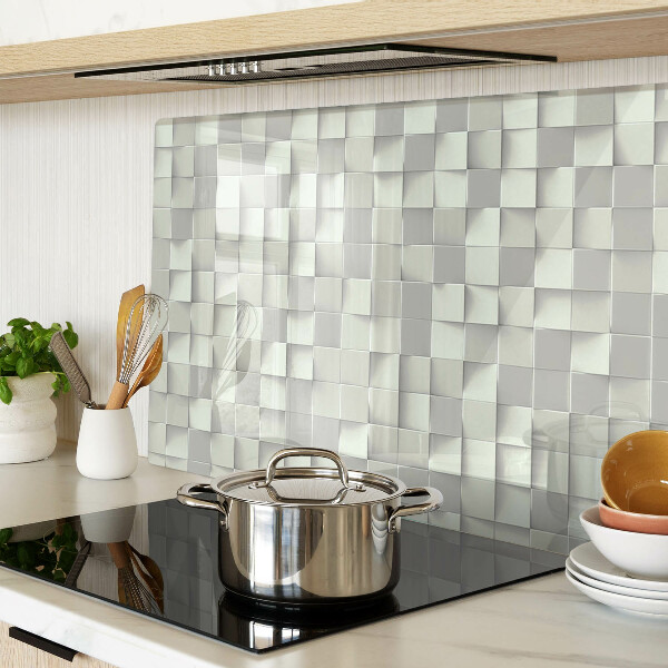 Schneidebrett Mosaik in Grautönen