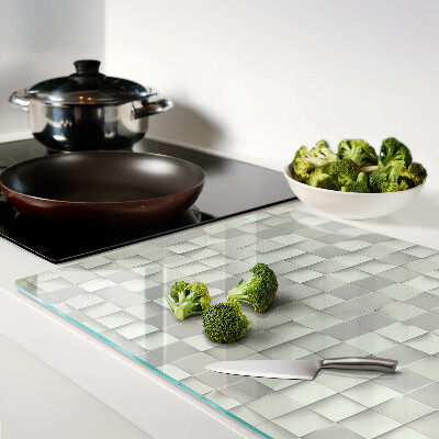 Schneidebrett Mosaik in Grautönen