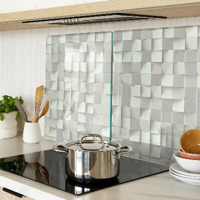 Schneidebrett mit Mosaik in Grautönen