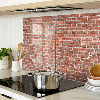 Glas schneidebrett Ziegelmauer