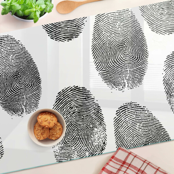 Schneidebrett Fingerabdrücke