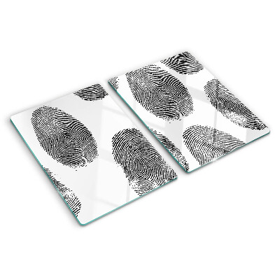 Schneidebrett mit Fingerabdruck-Motiv