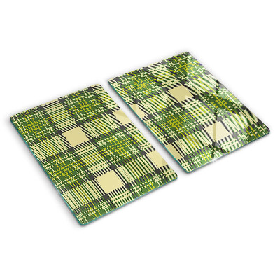 Schneidebrett Glas mit Karomuster