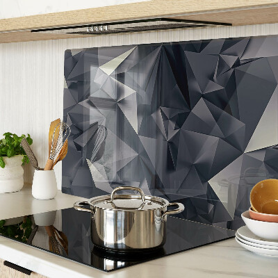 Glas schneidebrett Geometrie in Grautönen