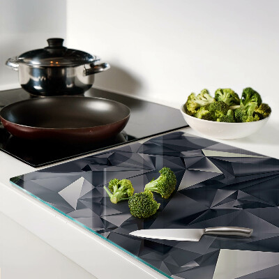 Glas schneidebrett Geometrie in Grautönen