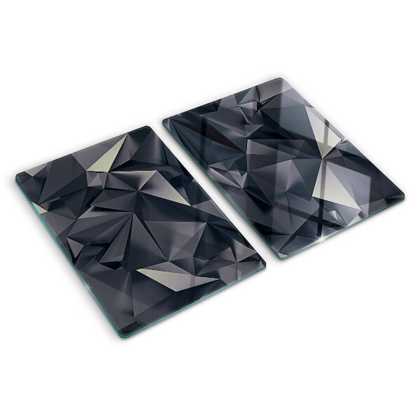 Glas schneidebrett Geometrie in Grautönen