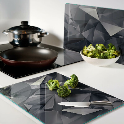 Glas schneidebrett Geometrie in Grautönen