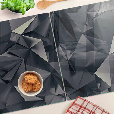 Glas schneidebrett Geometrie in Grautönen