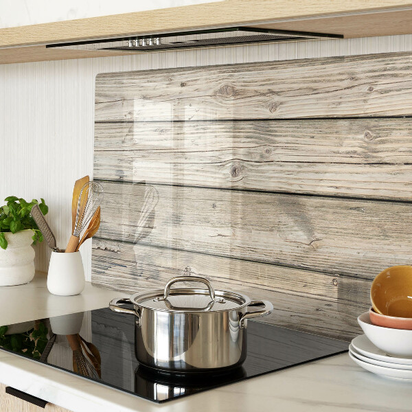 Glas-Schneidebrett in rustikalem Holzdesign