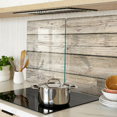 Glas-Schneidebrett in rustikalem Holzdesign