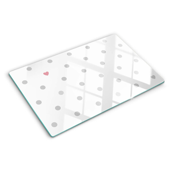 Schneidebrett Punkte und ein Herz