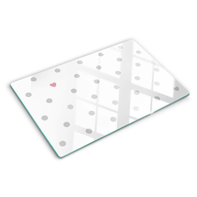 Schneidebrett Punkte und ein Herz