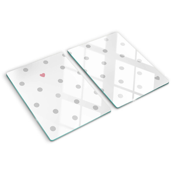 Schneidebrett Punkte und ein Herz