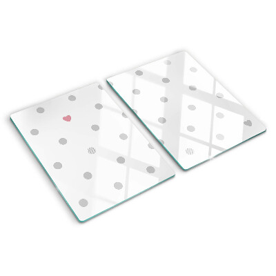 Schneidebrett Punkte und ein Herz