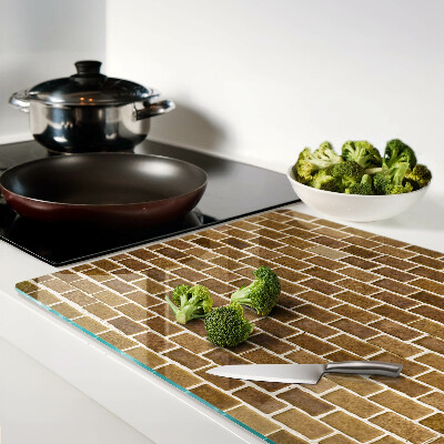 Schneidebrett glas Ziegelmauer