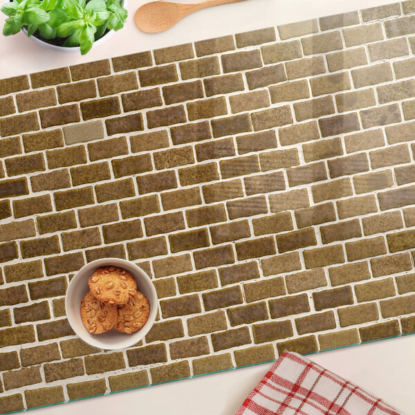 Schneidebrett glas Ziegelmauer