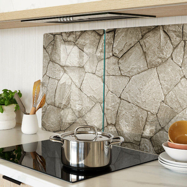 Schneidebrett mit Steinmosaik in Brauntönen