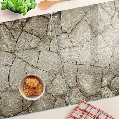 Schneidebrett mit Steinmosaik in Brauntönen