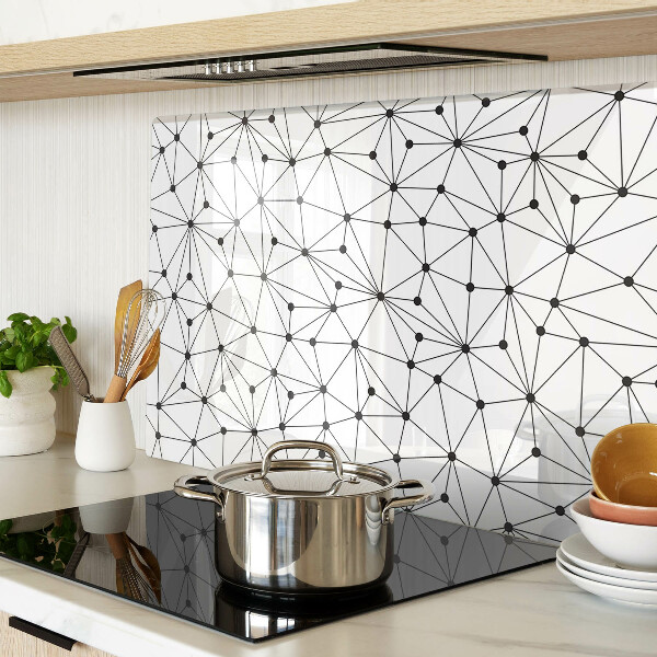 Glas Schneidebrett mit Gittergeometrie