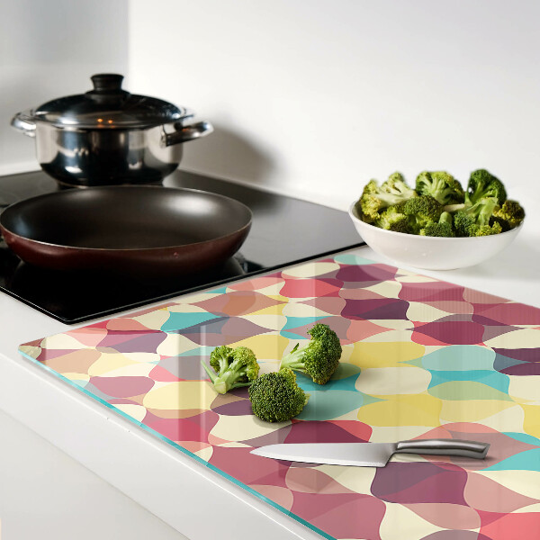 Schneidebrett Die Geometrie farbiger Kreise