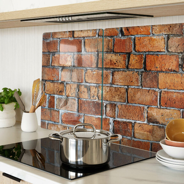 Schneidebrett mit Ziegelmauer-Motiv