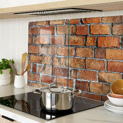 Schneidebrett mit Ziegelmauer-Motiv