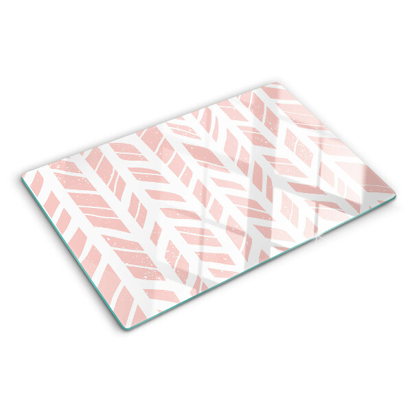 Glas schneidebrett Blätter in einem rosa Farbton