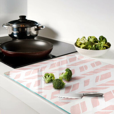 Glas schneidebrett Blätter in einem rosa Farbton